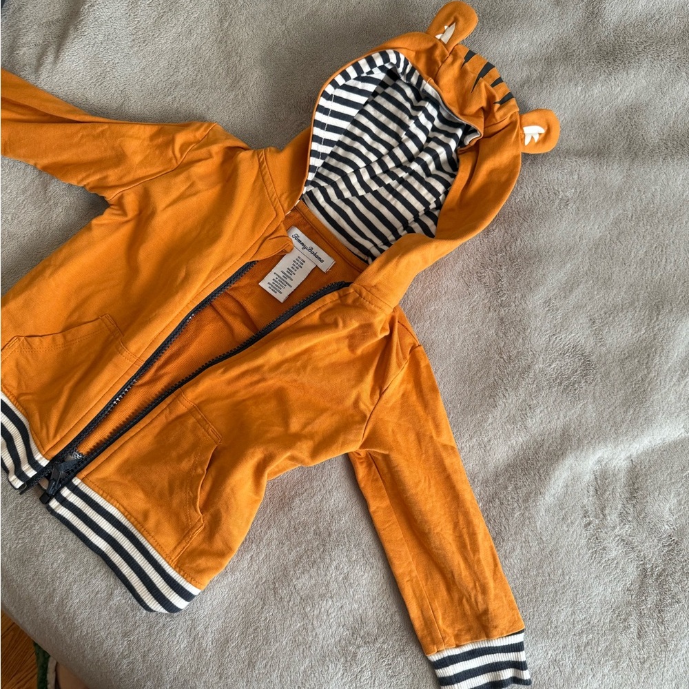 Hanna Andersson Orange Jacket with Striped Lining